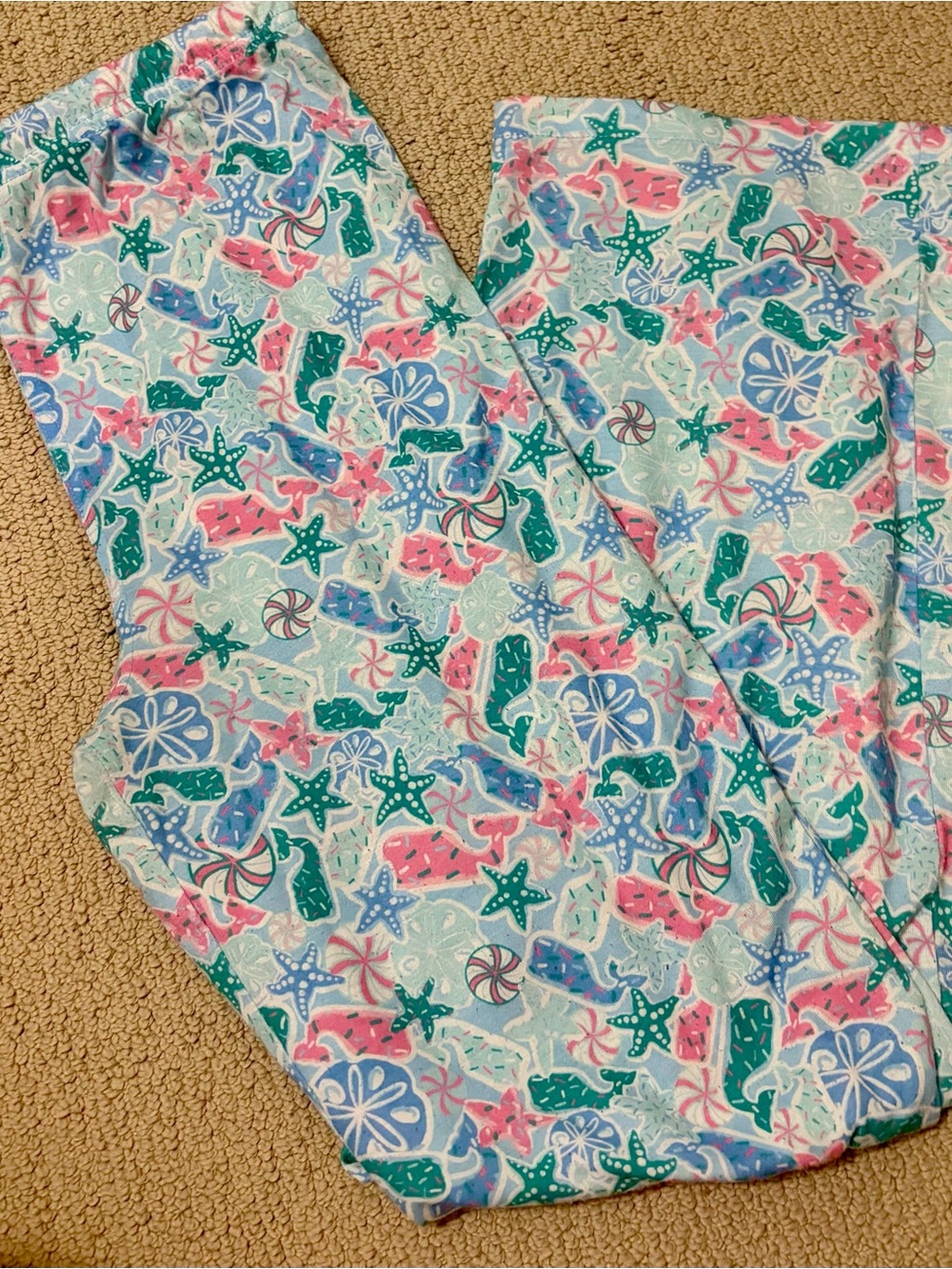 Girls' Sea Life Print- vineyard vibes girls pj pants - pajamas